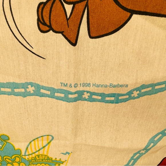 Vintage 1998 Hanna Barbera Scooby doo and shaggy twin bed sheet bedding retro - Picture 4 of 7